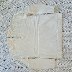 Cream Off White Cozy Mock Neck Sweater Ski Chalet Scandic Winter Chic Apres Ski